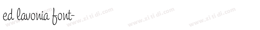 ed lavonia font字体转换